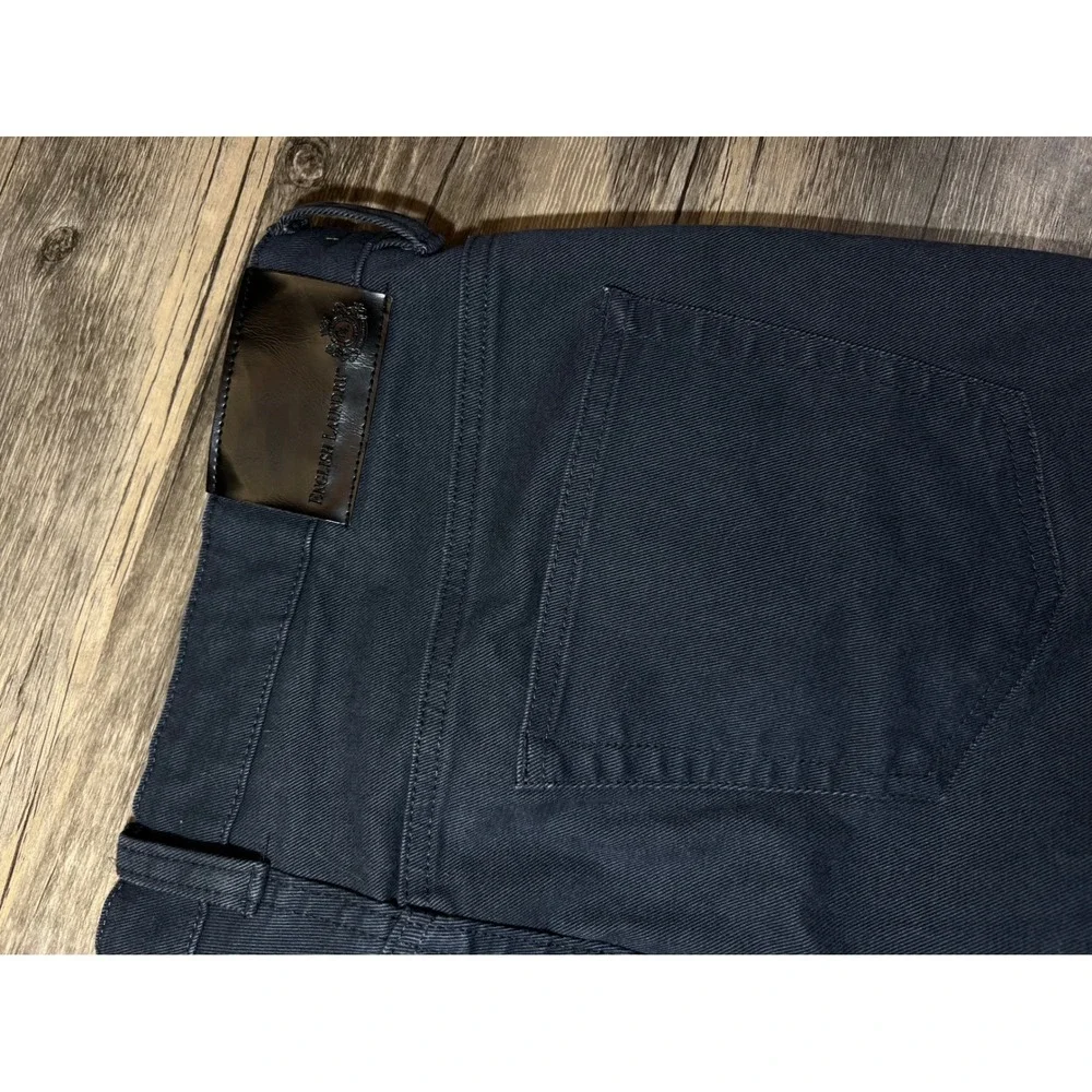 English Laundry Men's Dark Navy Twill Pants 32x34 Casual Trousers‎ Relaxed Fit